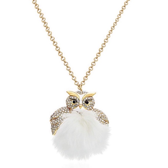 KATE SPADE • Star Bright Furry Owl Statement Necklace